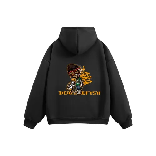 DOUBLE FISH Черный Унисекс Свитшоты