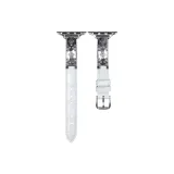 Белый серебристый тон, ремешок