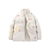 Бежевый Белый Красный [Воротник-стойка]