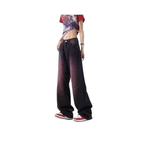 SRCG Черный Фиолетовый Унисекс Джинсы