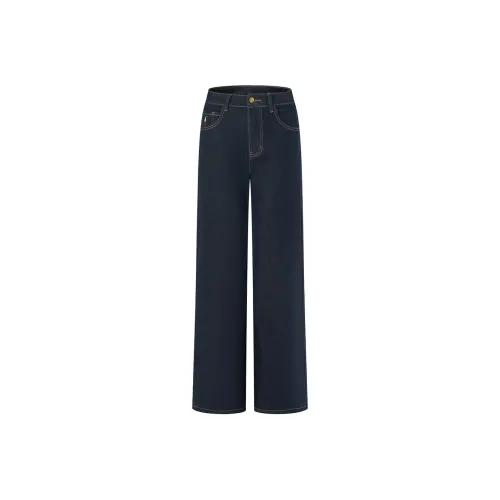 MH Хорошо выстиранные синие женские джинсы