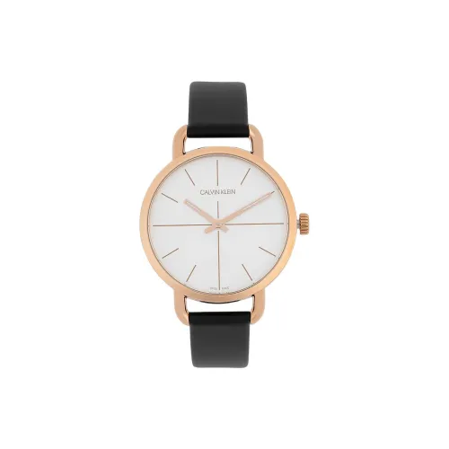 Calvin Klein Even Collection Часы Кварцевый механизм Кожаный ремешок 36 мм Белый циферблат Женские часы