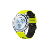 Светло-желтый, черный, ромб, узор, двухцветный, силиконовый ремешок