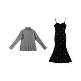 Set (Base Layer + Black Camisole Dress)  
Комплект (Базовый слой + Черное платье-камзол)