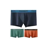 3-Пачка Подарочная Коробка Набор (Темно-синий + Серо-зеленый + Оранжево-красный) Эластичный Хлопок Спандекс/Антибактериальный Удобный