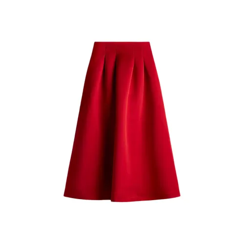 H M Red Women's Casual Long Skirts H M Красный Женские Повседневные Длинные Юбки
