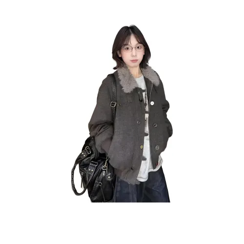 Langqing Холодный чай Коричневый Женские пуховики