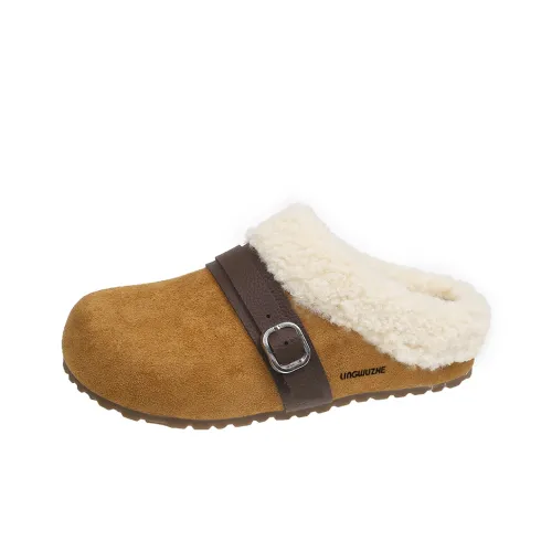 LINGWUZHE Тихие тапочки для дома устойчивые к истиранию женские