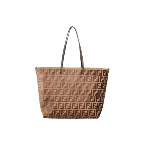 FENDI Открытая вершина Закрытие Сумка Большая Женская Светло-Коричневая