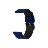 Сапфир Синий Черный Ромб Узор Двухцветный Кремниевый Ремешок