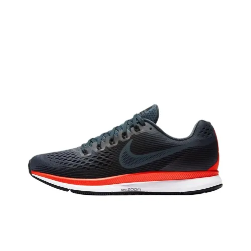 Nike Pegasus 34 Амортизация Износостойкие Низкие Кроссовки для Бега Унисекс Черные