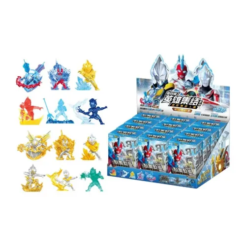 KAYOU Ультрамен Мини Eraser Doll Series 13 Особенный Скрытый Ультрамен Magma XP Карта Слепые коробки Полный набор 12 шт