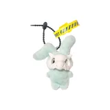 Зеленая кроличья кукла с украшением в виде динозавра, кость, маска и черный шнур и желтый ремешок