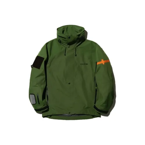 UPPERVOID Поход Дышащий Водонепроницаемый и Ветрозащитный Ветровка Унисекс Зеленый