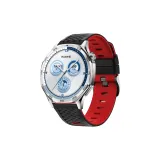 Чёрный Красный-Ромб Узор Двухцветный Кремниевый Ремешок