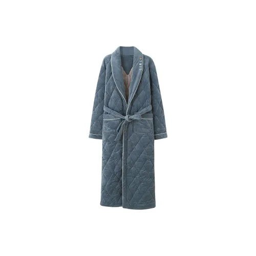 CAOBENCHUSE Серый Синий Мужской Халат для ванной