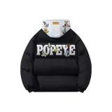 Чёрный с серым капюшоном