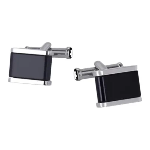 MONTBLANC Запонки из нержавеющей стали Мужские Серебряные