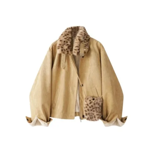 TSKIU Хаки Женские Бархатные Куртки