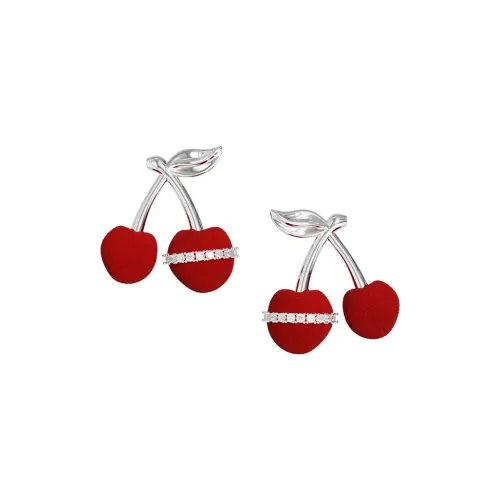 SUN HUNTER Белое Золото-Покрытие Медные Серьги-Гвоздики Женские