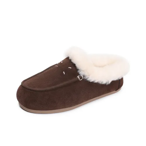 H2 Коровья замша Slip-On Элегантный стиль Birkenstock Обувь Утепленная Женская