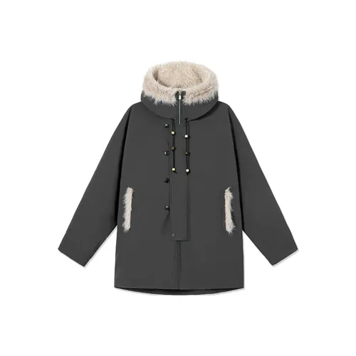 ZUKIZUKI Ink Gray Green Women's Down Jackets (Пуховики)