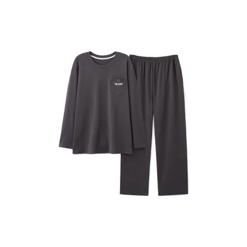 TULANDUO Темно-серый 100% хлопок Мужские термокомплекты