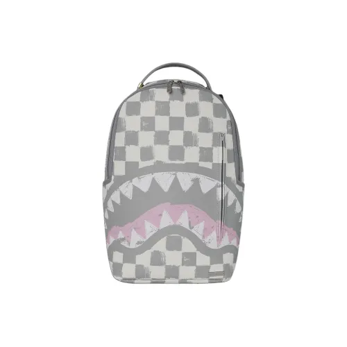 SPRAYGROUND Рюкзак из искусственной кожи унисекс серый и белый