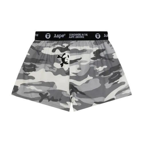 Aape Серый Белый WHZ Мужские боксер-шорты