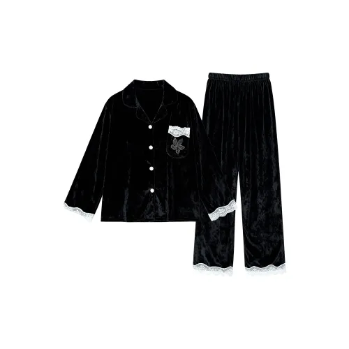 O'MESIK Черный Женский Пижамный Комплект