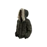 Зеленый хлопковый пуховик