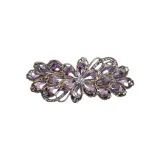 Заколка для волос с позолоченным фиолетовым цветочным дизайном