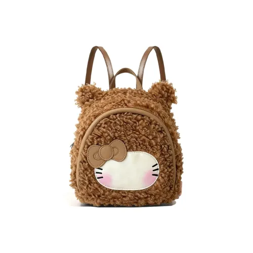 Jade En Plus Плюшевый Рюкзак Маленький Женский Каштановый Коричневый