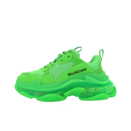 Balenciaga Triple S Low Топ Кроссовки с толстой подошвой Женские Зеленые
