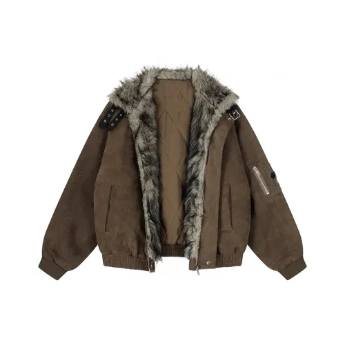 MEANALOT Коричневый Женские Бархатные Куртки