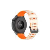 Starlight Orange-Mech Style Breathable Two-Tone Silicone Strap  
Звездный свет Оранжевый-Mech Стиль Дышащий Двухцветный Кремниевый Ремешок