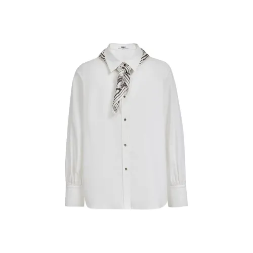 ONLY A43 Кремово-белые Женские Рубашки