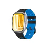 Чёрный Синий-Армейский Стиль Дышащий Двухцветный Силиконовый Ремешок + Чёрный Соединение