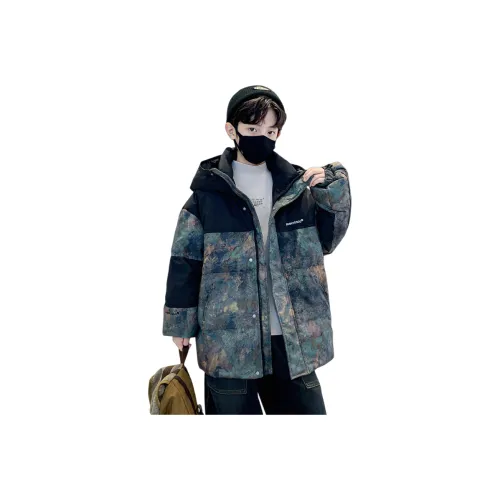 HEJIAGONG Green Down Jacket Kids Down Jackets