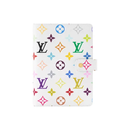 LOUIS VUITTON Коллаборация с Takashi Murakami Agenda Застежка на кнопке Защитный чехол Средний размер Унисекс Белый