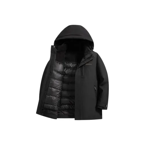 SENJIALUO Черный [Универсальная одежда для трех случаев] Мужской парки