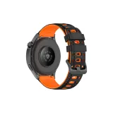 Черный Оранжевый-Армейский стиль Дышащий Двухцветный Кремниевый ремешок