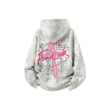 Белый Tie-Dye Гипсофила Улучшенный Утолщенный с Флисовой Подкладкой