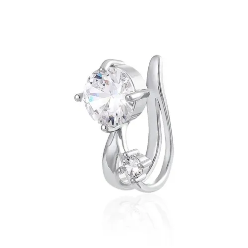 HAZYOU Циркон Нижняя Заколка On Серьги Унисекс