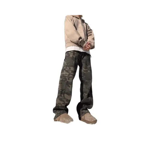 DUATOGE Армейский зеленый камуфляж Мужские Джинсы