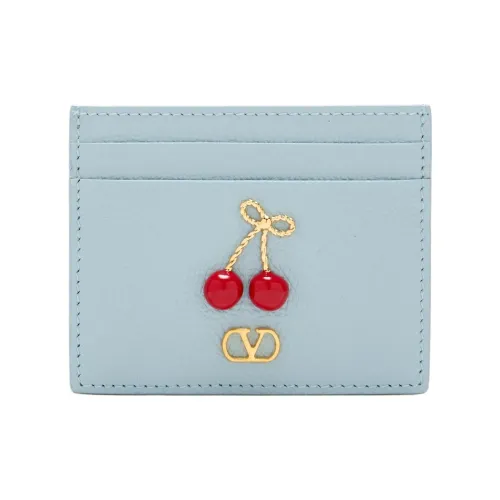 Valentino Garavani Держатель для карт из телячьей кожи женский синий