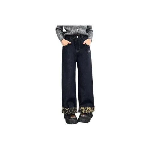 Marcolor Джинсовые синие штаны с флисовой подкладкой школьные джинсы