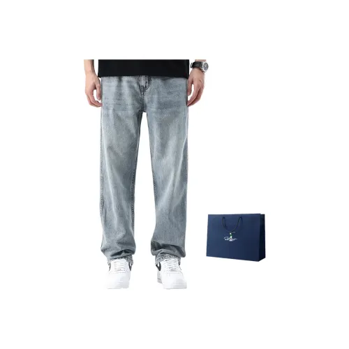 SLLAVIF Светло-синие мужские джинсы