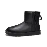 Верх из черной кожи