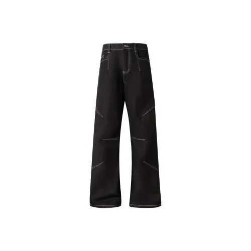 Michael Rock Черные Унисекс Джинсы